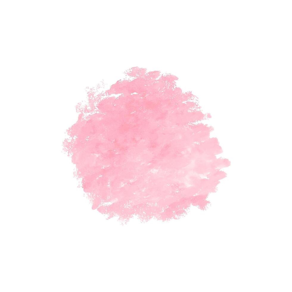 Salpicaduras de agua de acuarela rosa abstracta sobre un fondo blanco. vector