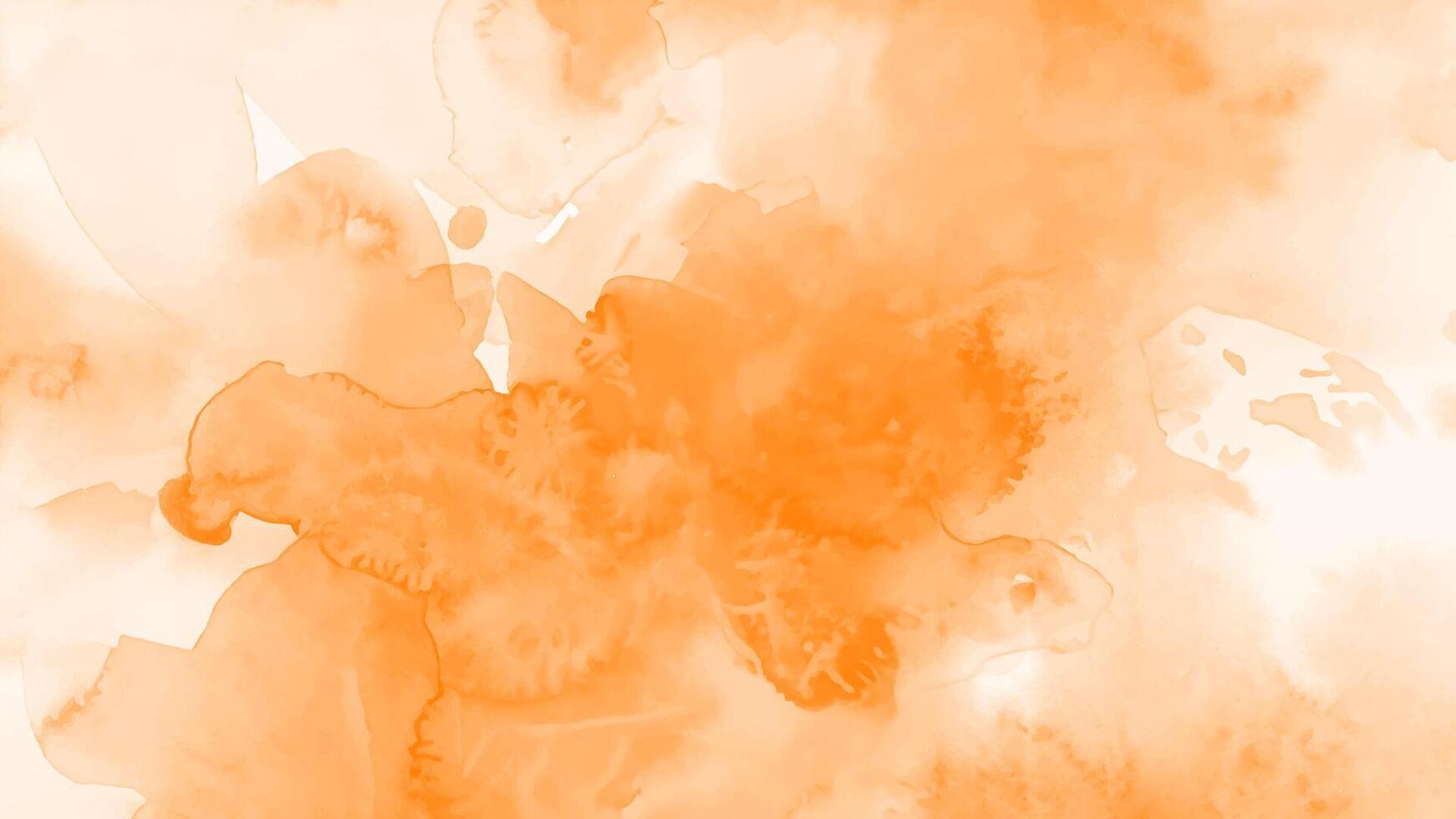 Abstract orange watercolor background. Orange water color splash texture vector