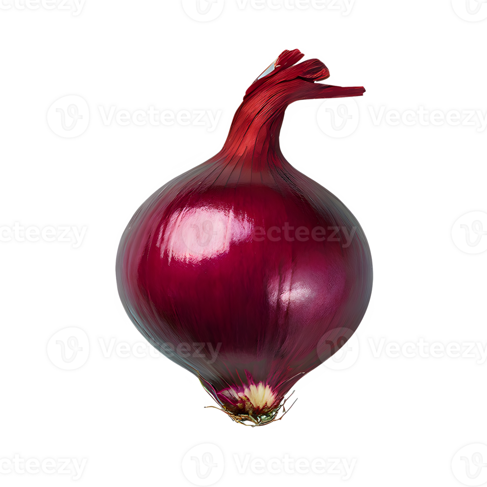AI generated Fresh red onion isolated on transparent background png