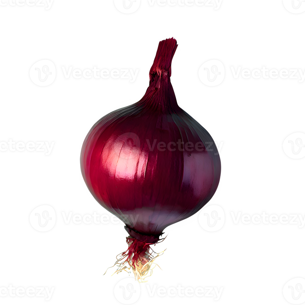 AI generated Fresh red onion isolated on transparent background png
