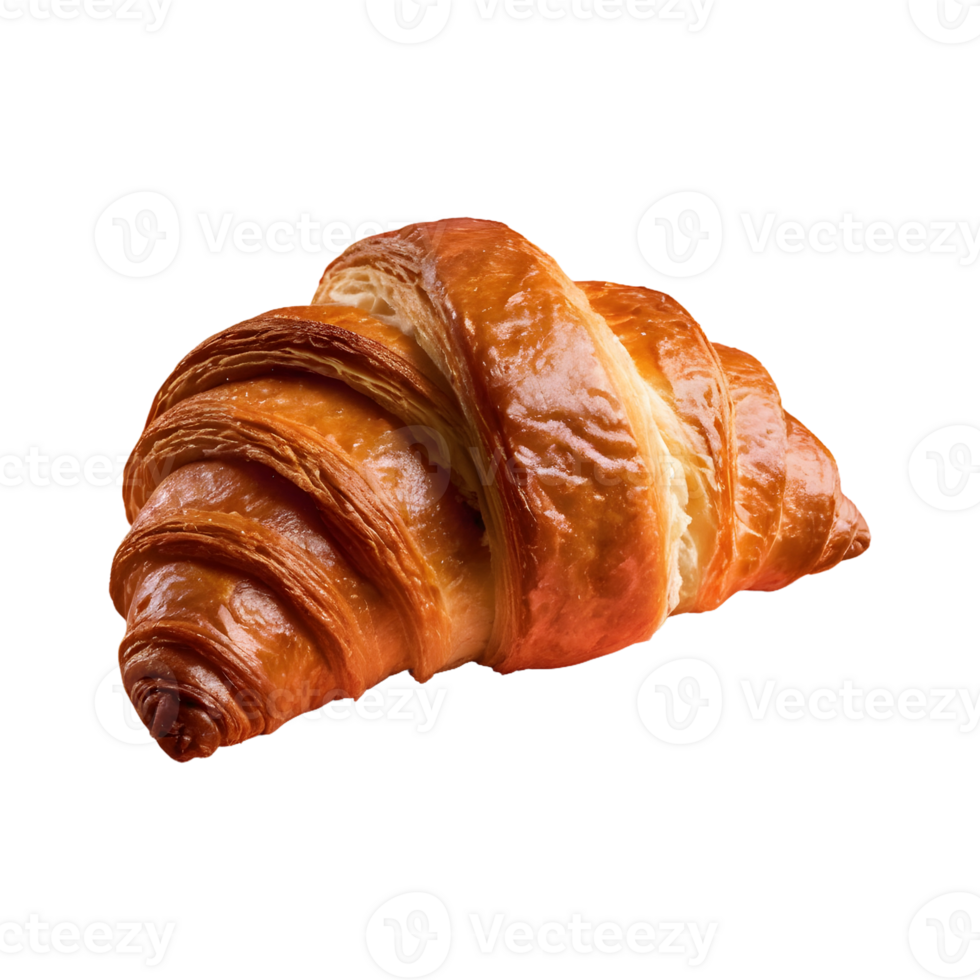 AI generated croissant on transparent background isolated png