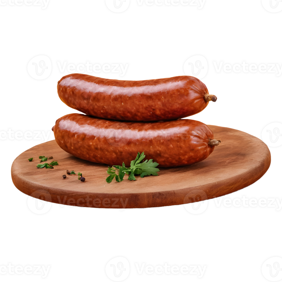 AI generated Large delicious sausage isolated png