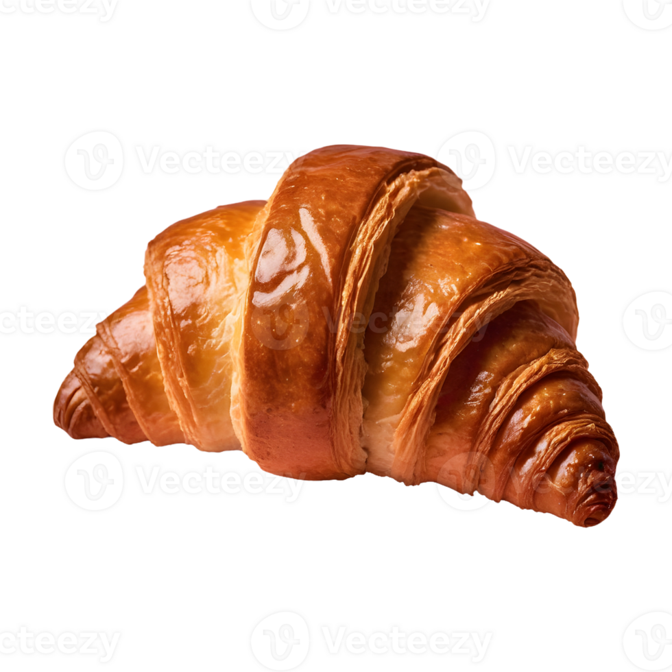 AI generated croissant on transparent background isolated png