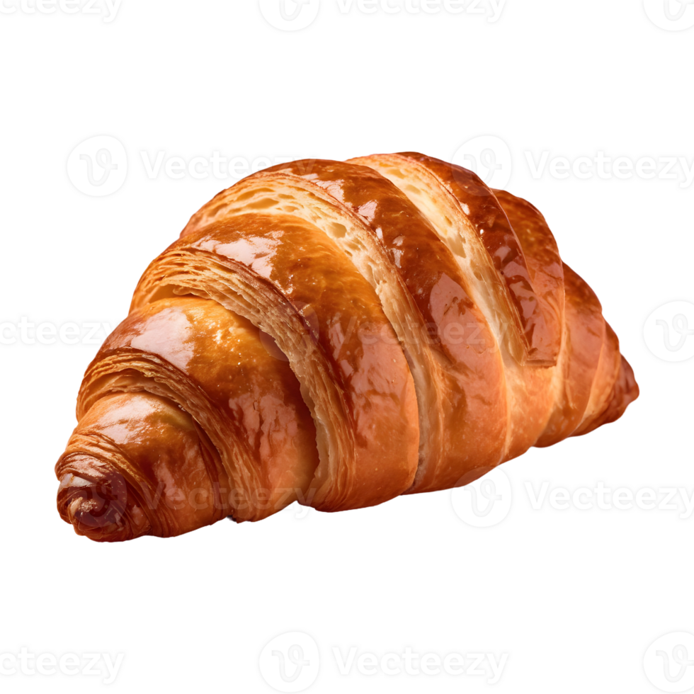 AI generated croissant on transparent background isolated png