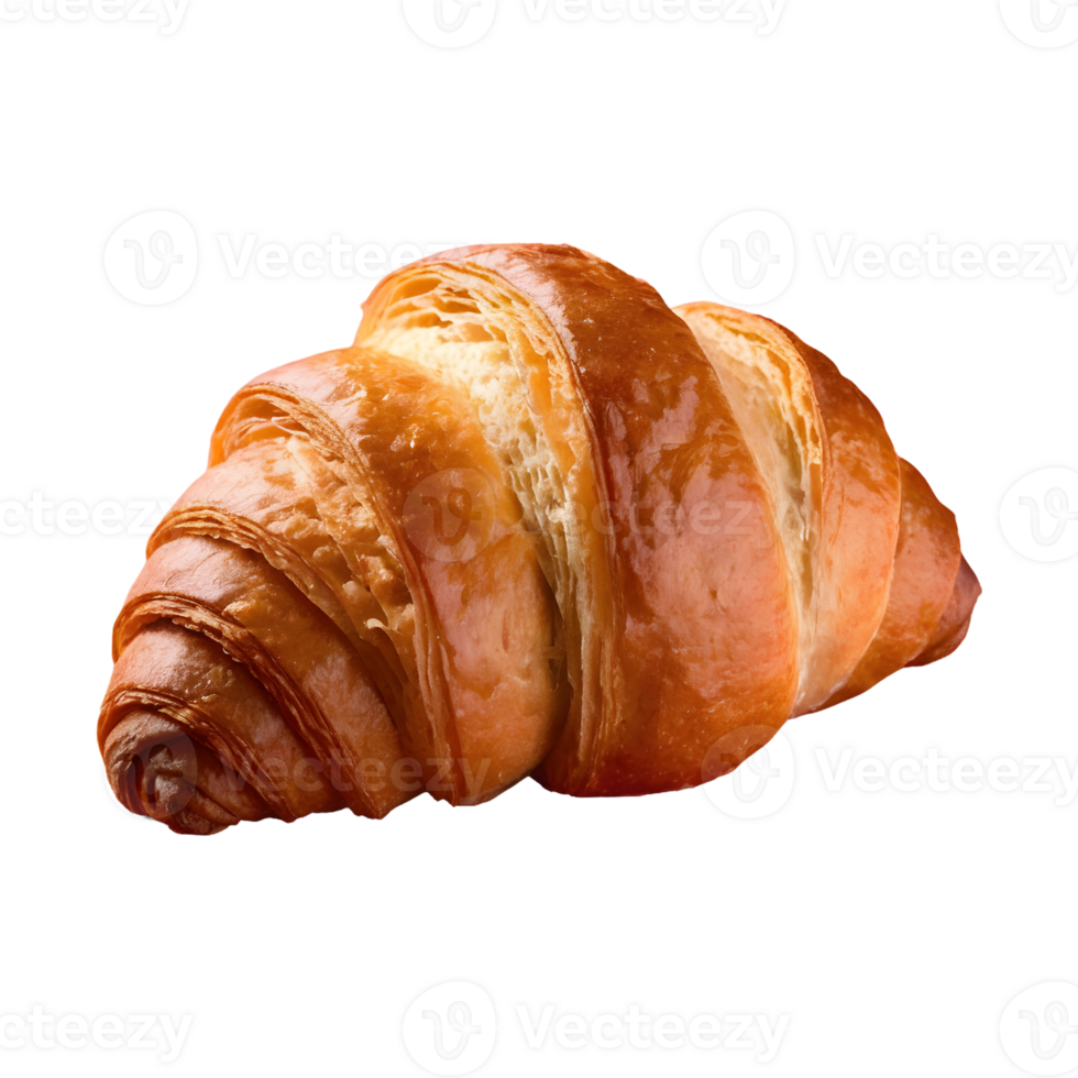 AI generated croissant on transparent background isolated png