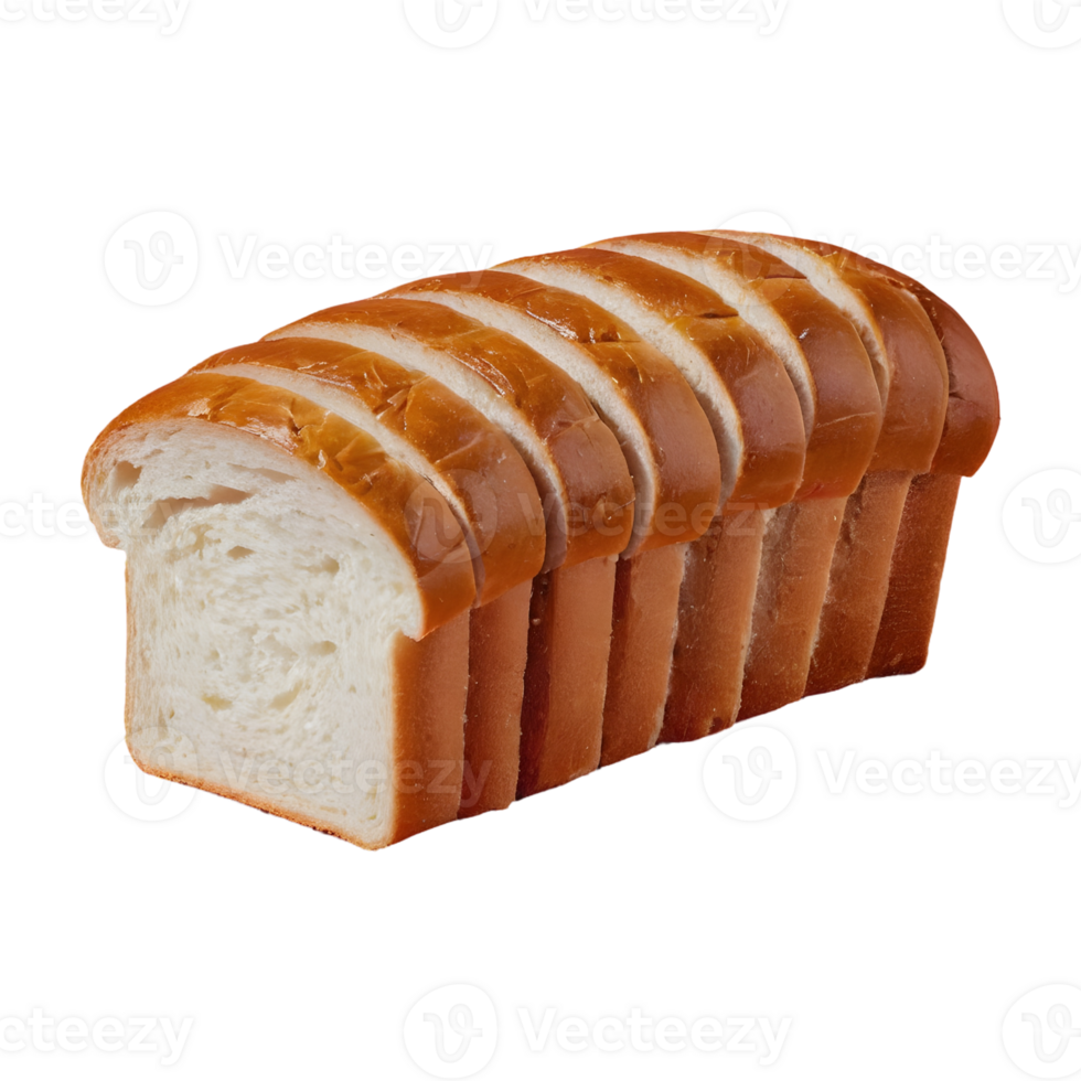 AI generated Sliced bread displayed on a transparent background isolated png