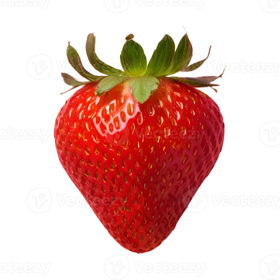 ai généré fraise transparent Contexte isolé png