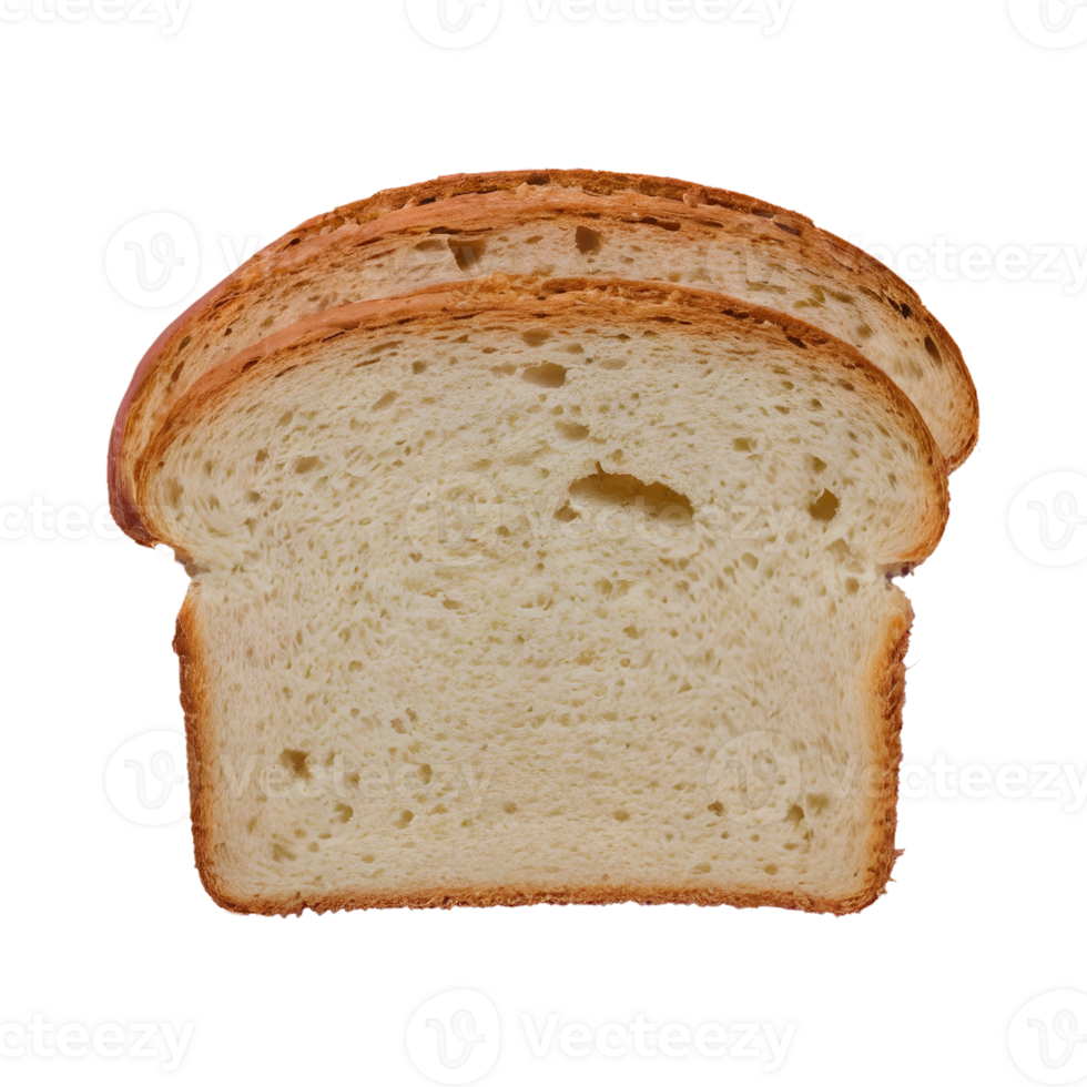 AI generated Sliced bread displayed on a transparent background isolated png