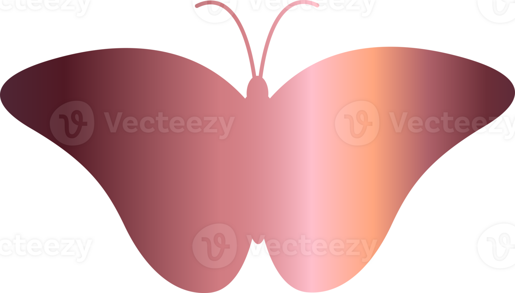 Butterfly gradient decoration and design. png