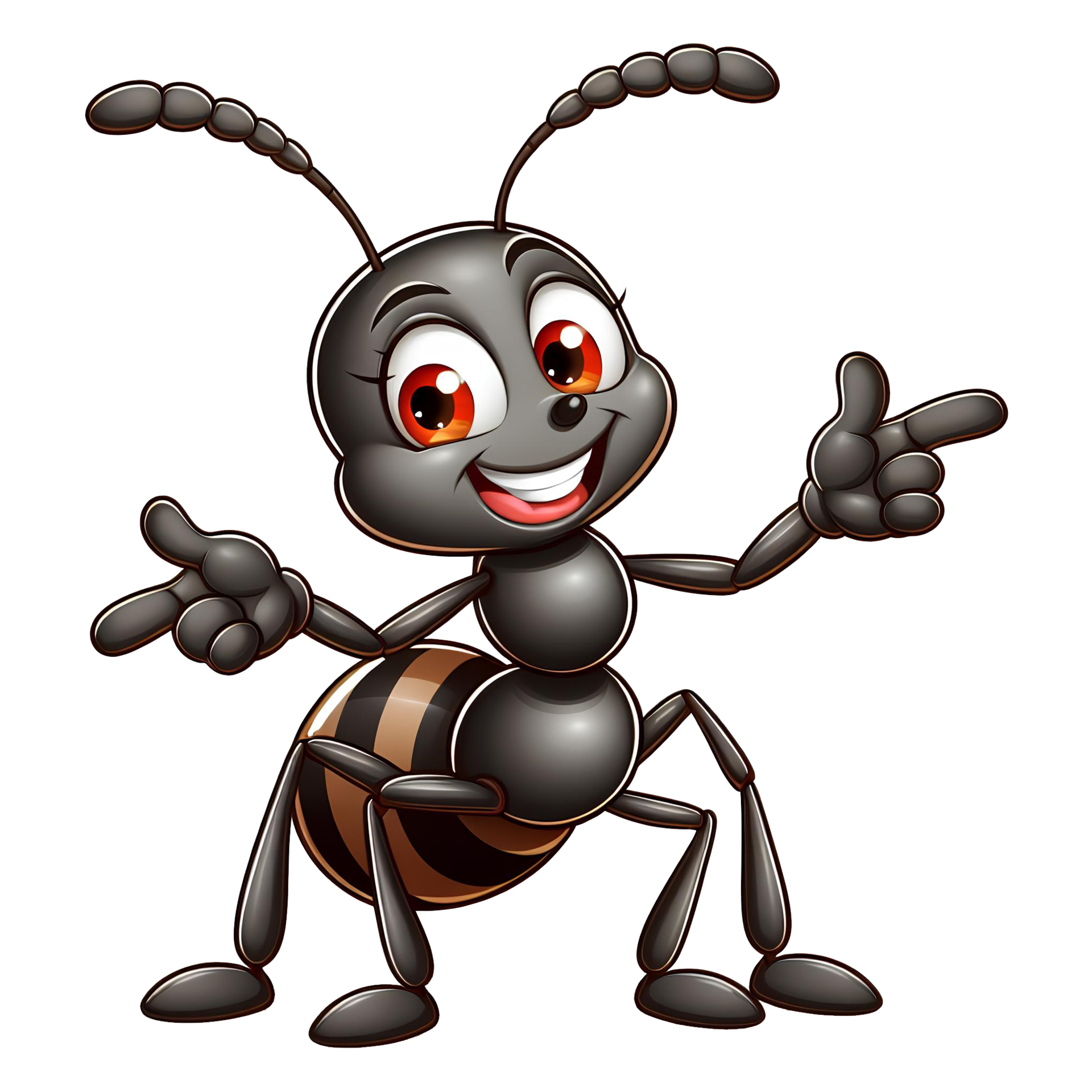 AI generated Ant in cartoon style on transparent background 38243431 PNG