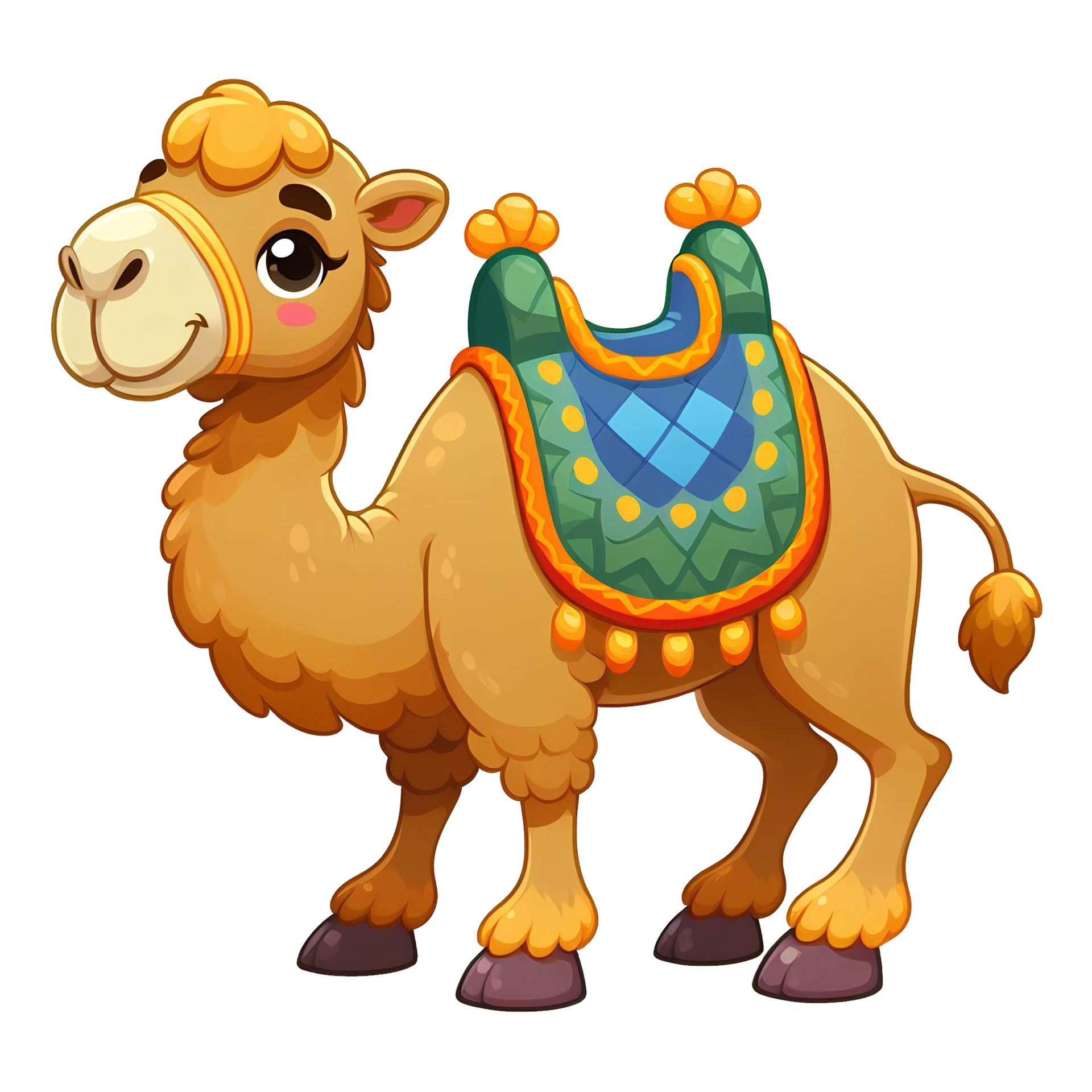 AI generated Camel in cartoon style on transparent background 38243436 PNG