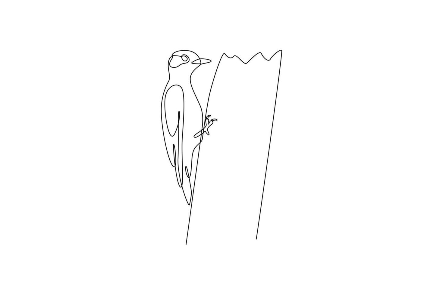 One continuous line drawing of Flying bird concept. Doodle vector illustration in simple linear style.