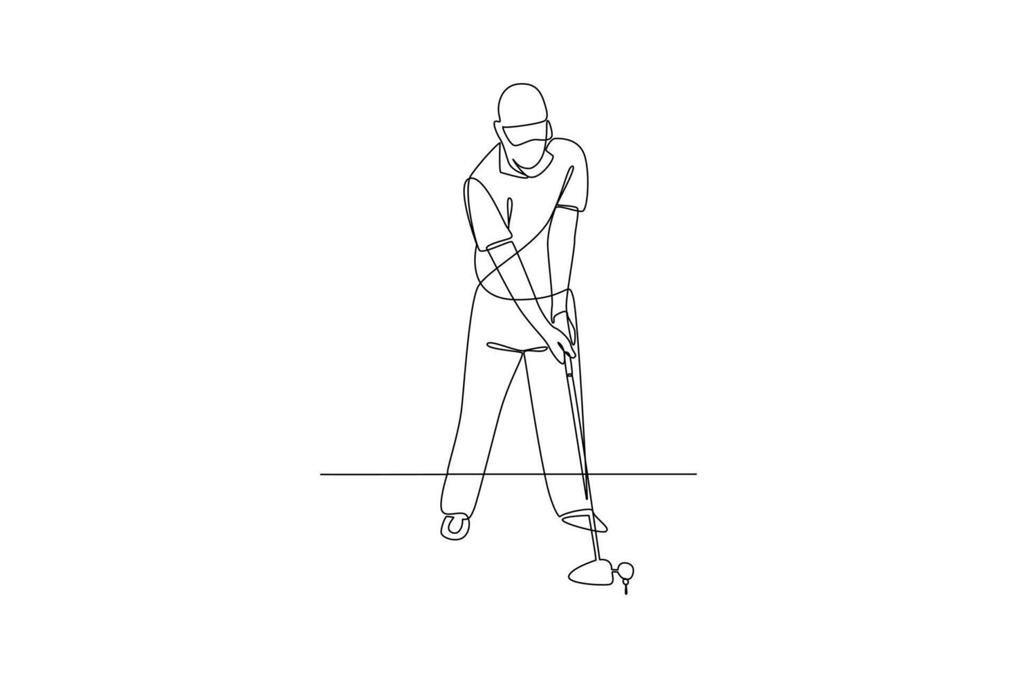 One continuous line drawing of Sports concept. Doodle vector illustration in simple linear style.