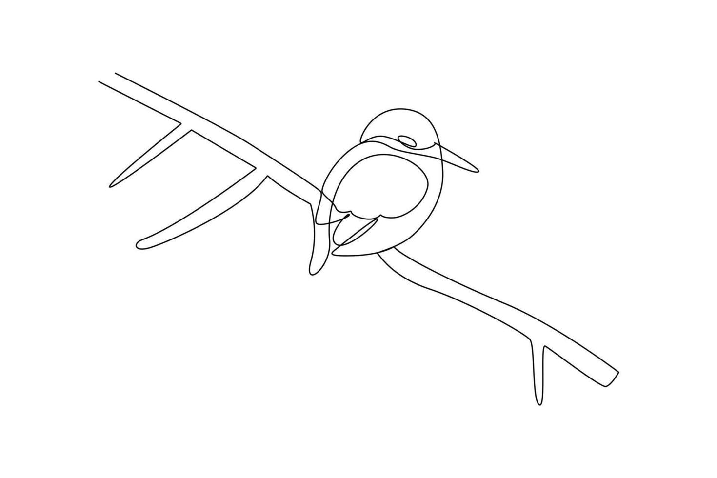 One continuous line drawing of Flying bird concept. Doodle vector illustration in simple linear style.