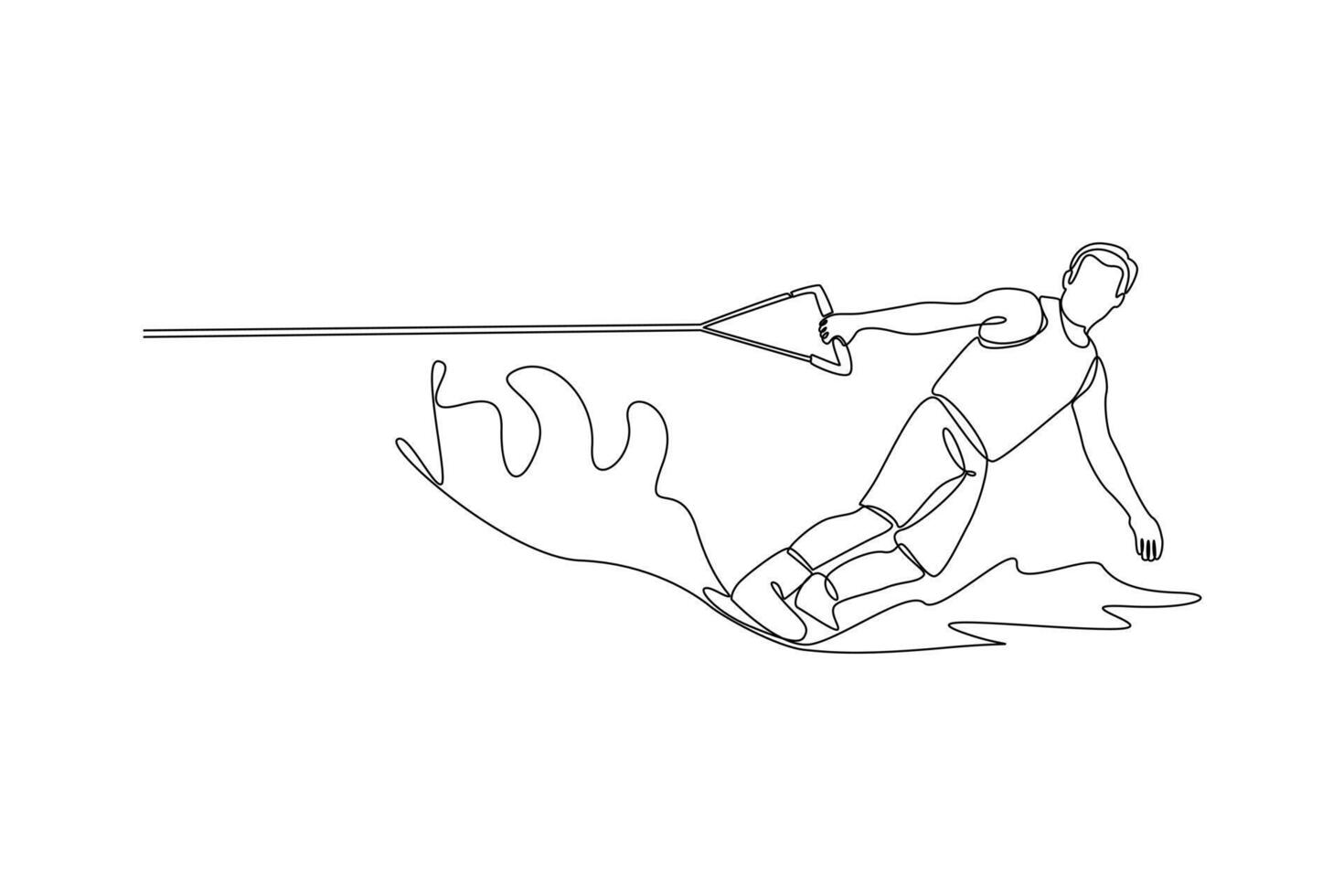 One continuous line drawing of Sports concept. Doodle vector illustration in simple linear style.