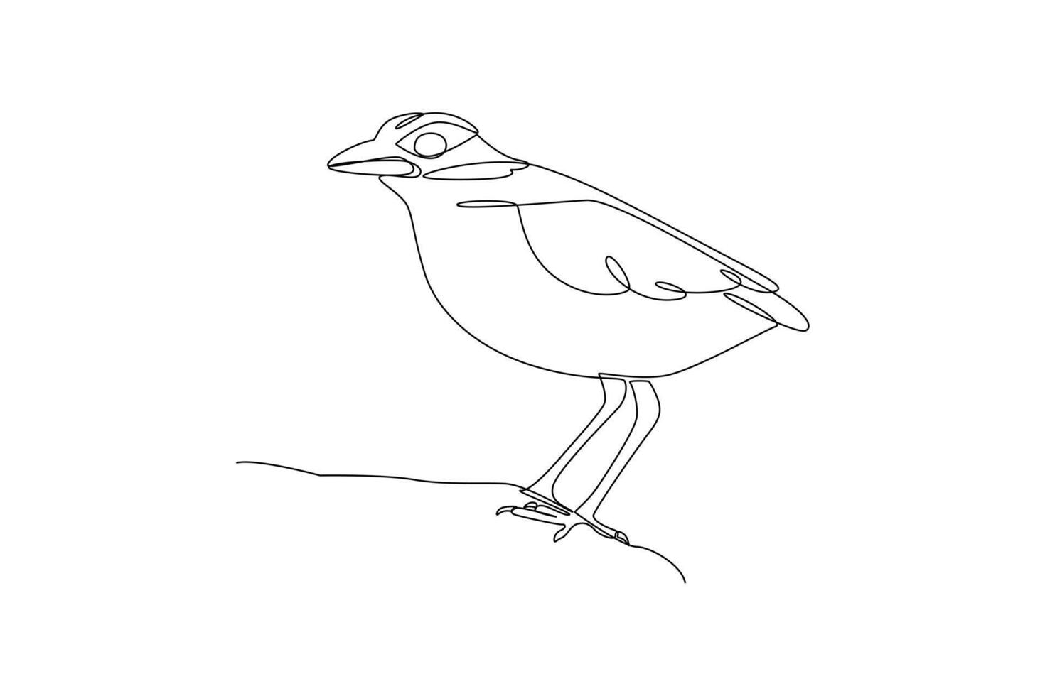 One continuous line drawing of Flying bird concept. Doodle vector illustration in simple linear style.