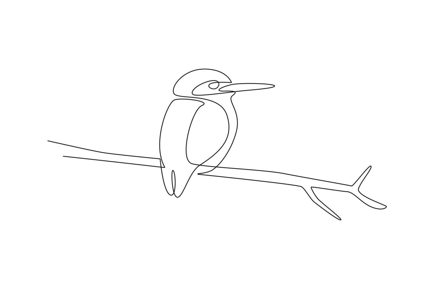 One continuous line drawing of Flying bird concept. Doodle vector illustration in simple linear style.