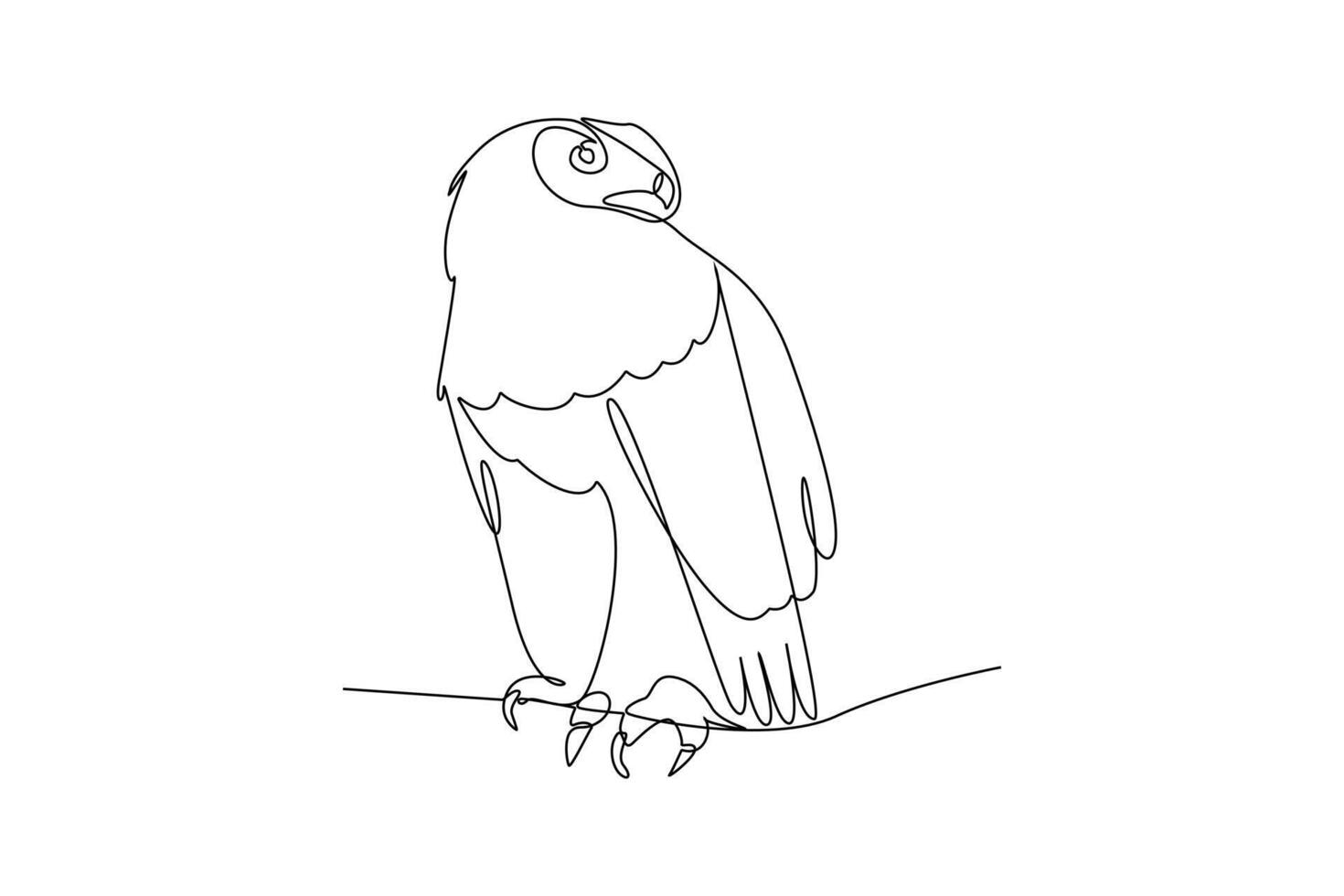 One continuous line drawing of Flying bird concept. Doodle vector illustration in simple linear style.