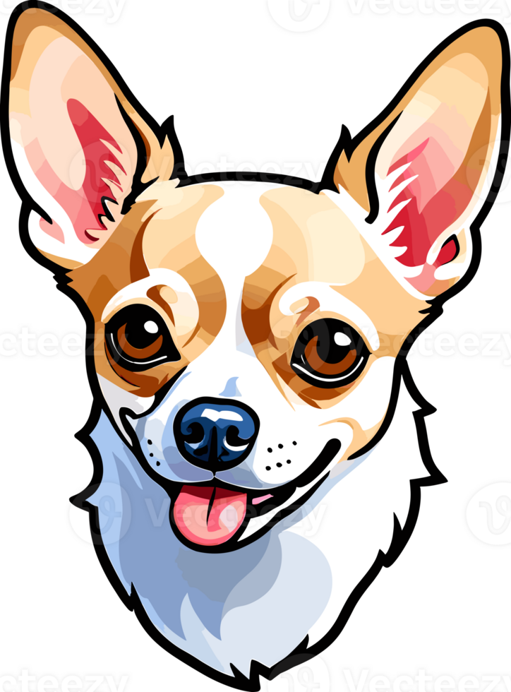 AI generated Cute Chihuahua dog illustration isolated on transparent background png, perfect dog and pet element for cute design png