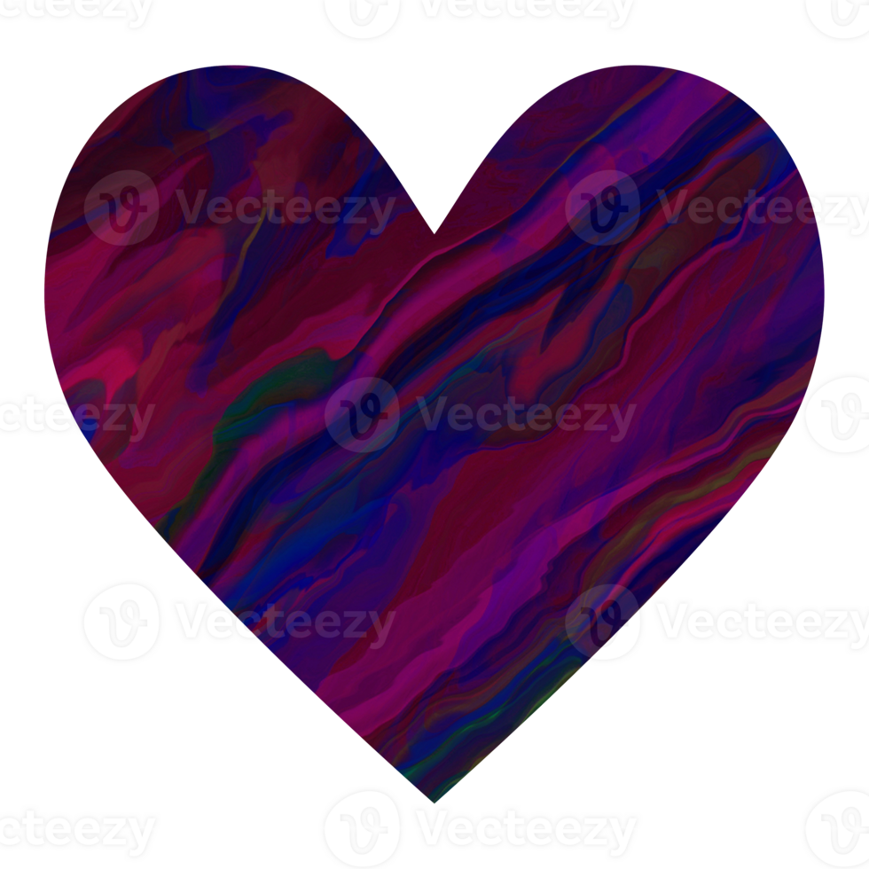 Blue shiny marble heart.Design for Valentines day png