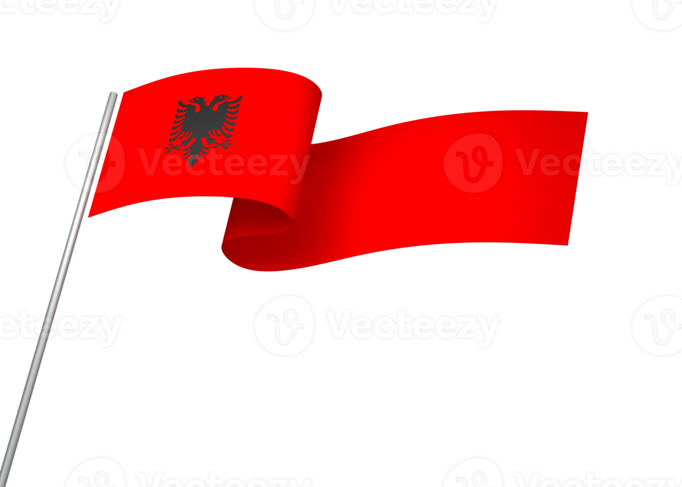 Albania flag element design national independence day banner ribbon png