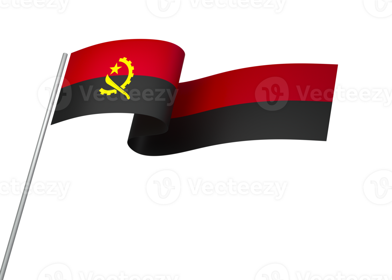 Angola flag element design national independence day banner ribbon png