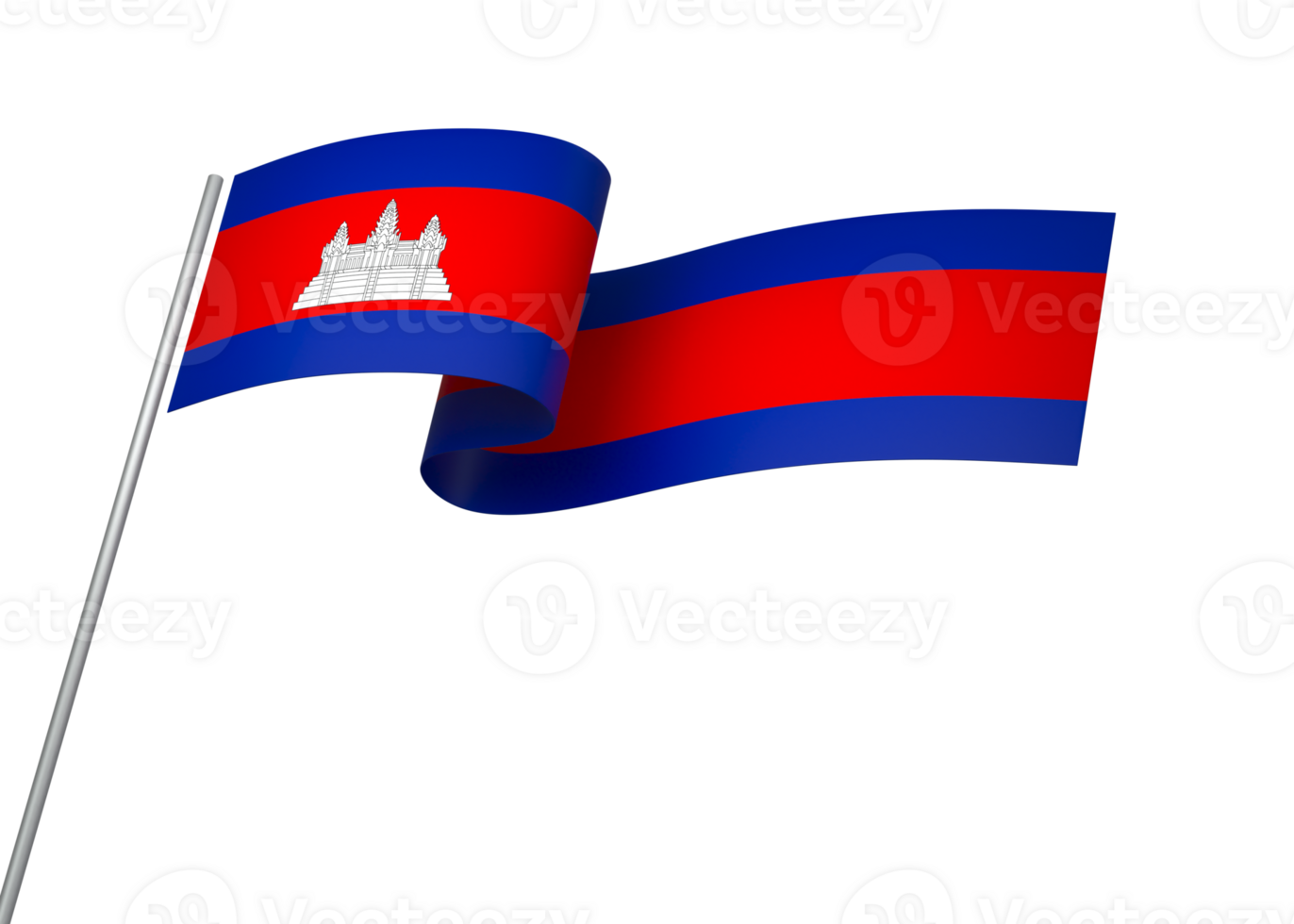 Cambodia flag element design national independence day banner ribbon png