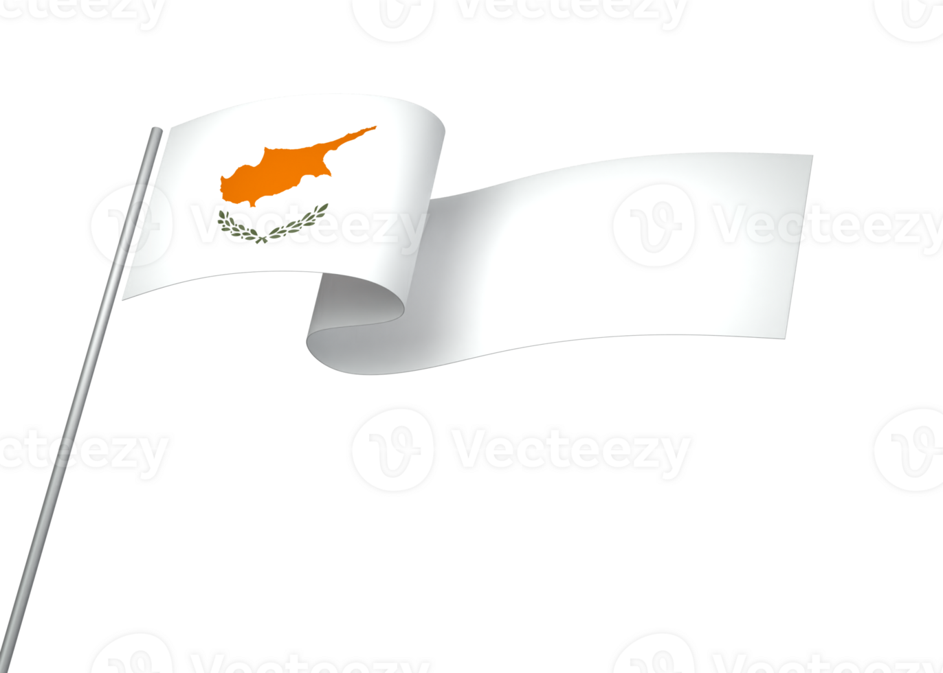 Cyprus flag element design national independence day banner ribbon png