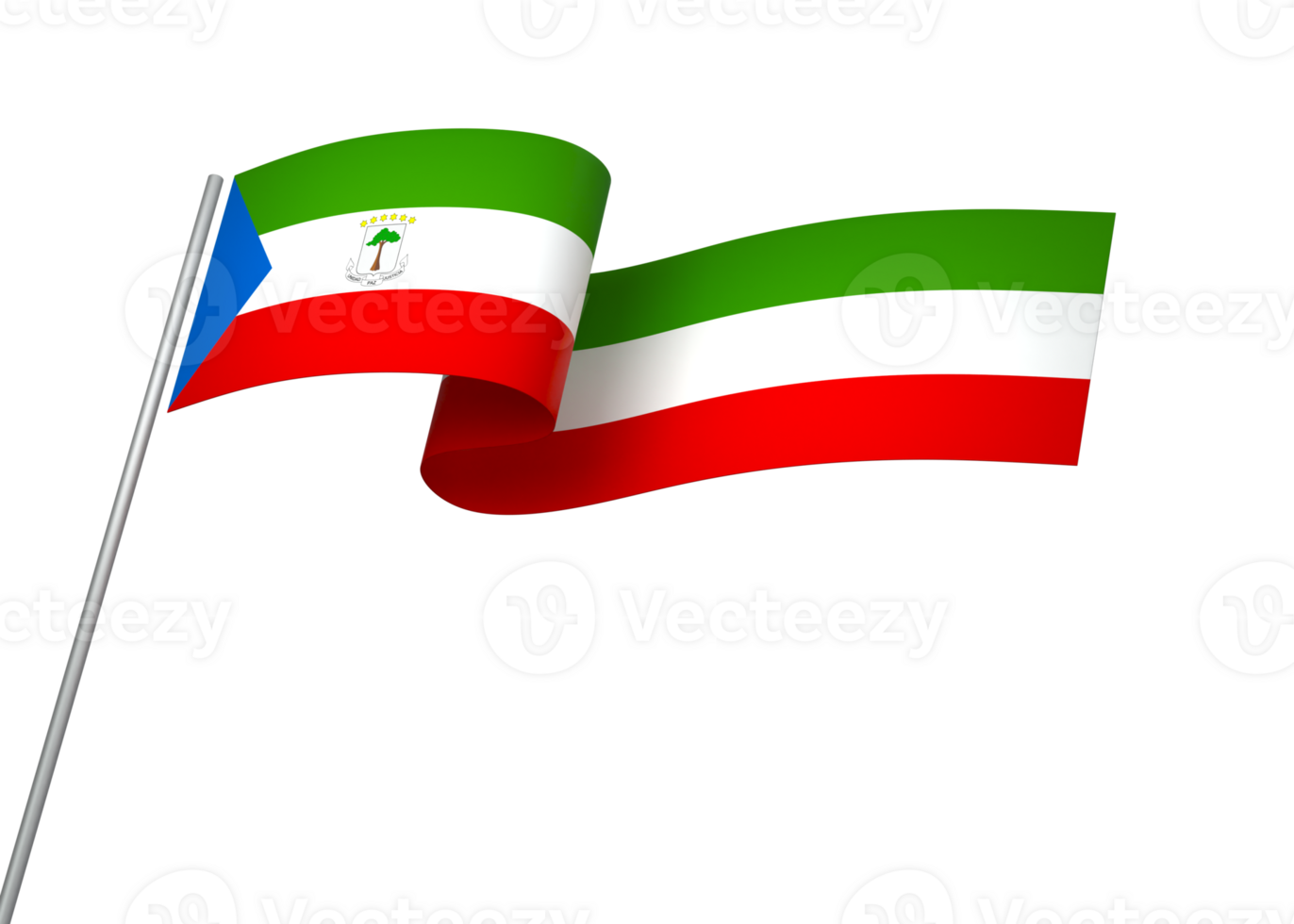 Equatorial Guinea flag element design national independence day banner ribbon png