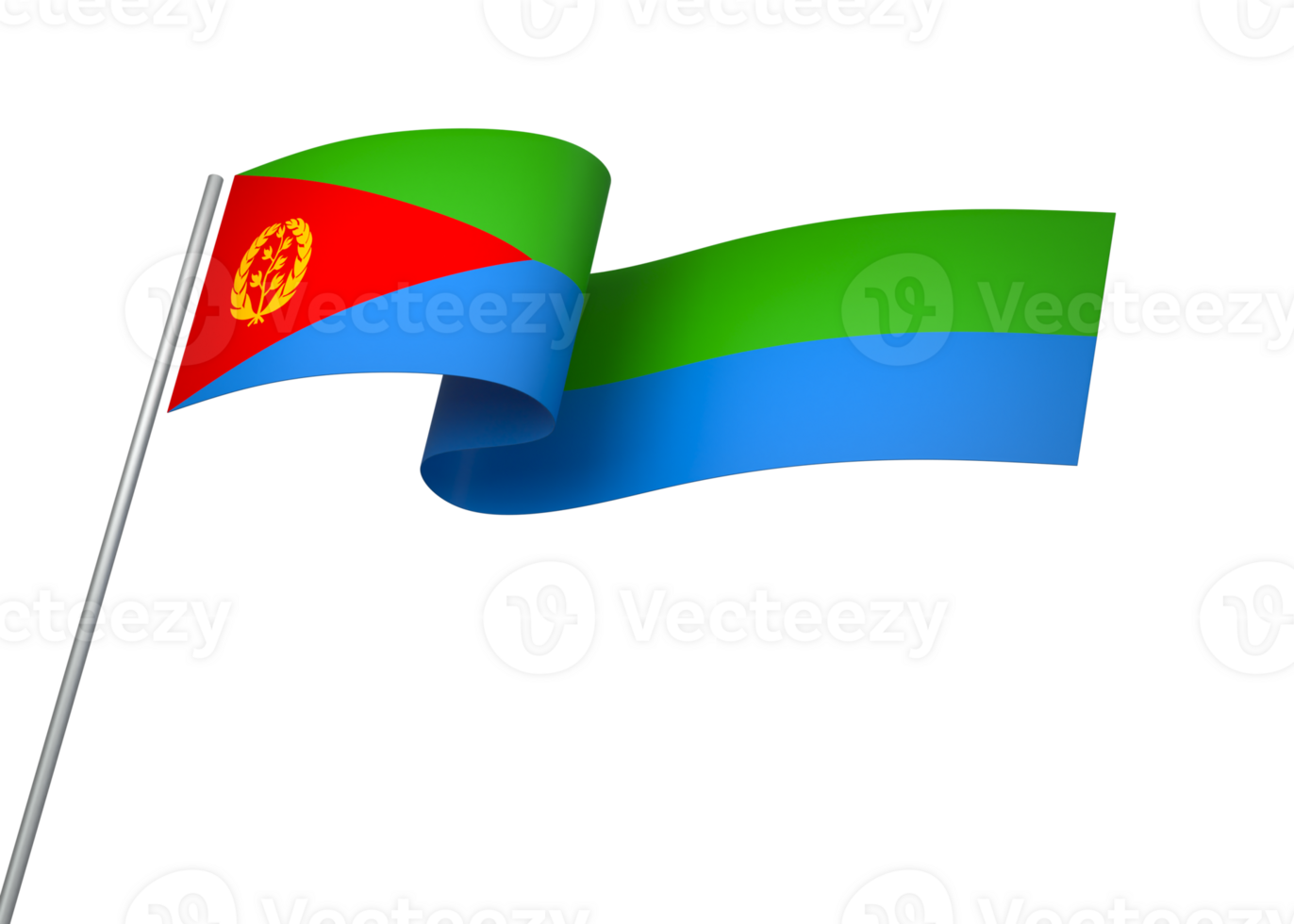Eritrea flag element design national independence day banner ribbon png