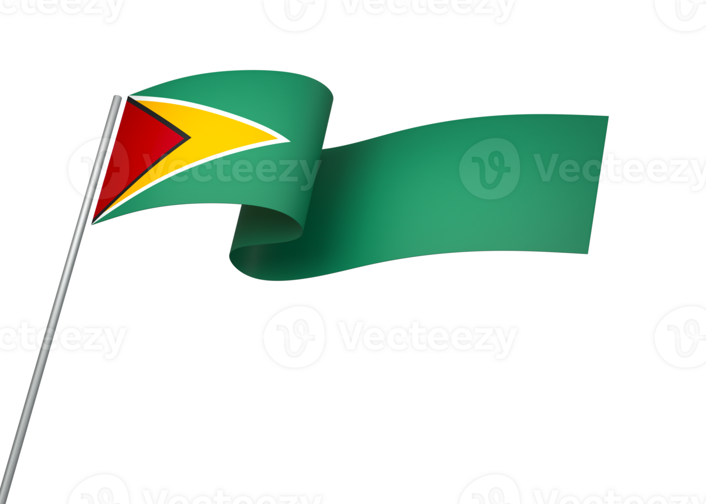 Guyana flag element design national independence day banner ribbon png