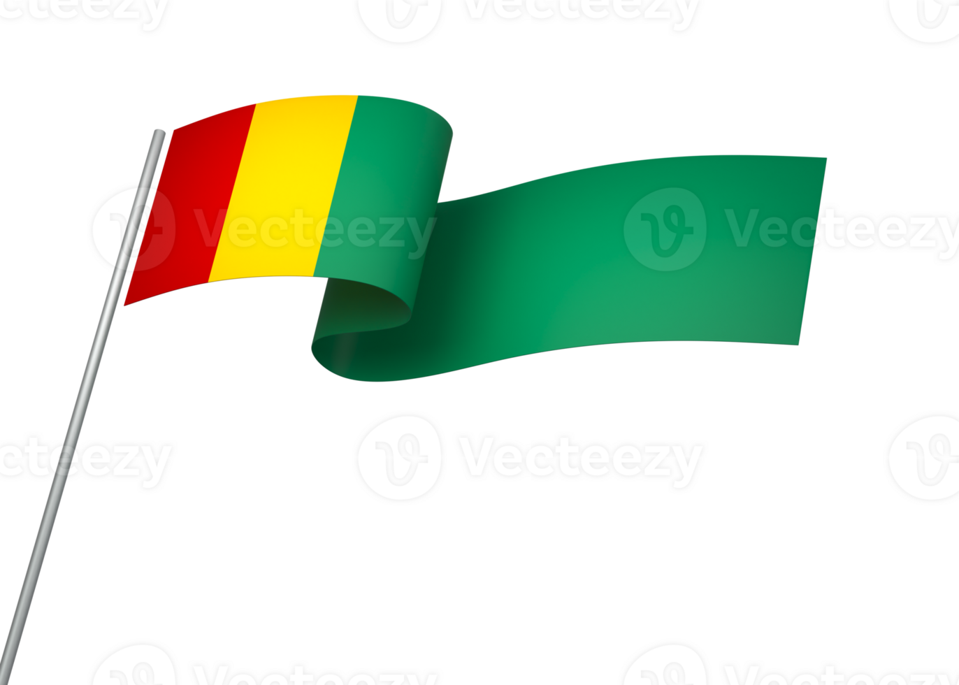 Guinea flag element design national independence day banner ribbon png