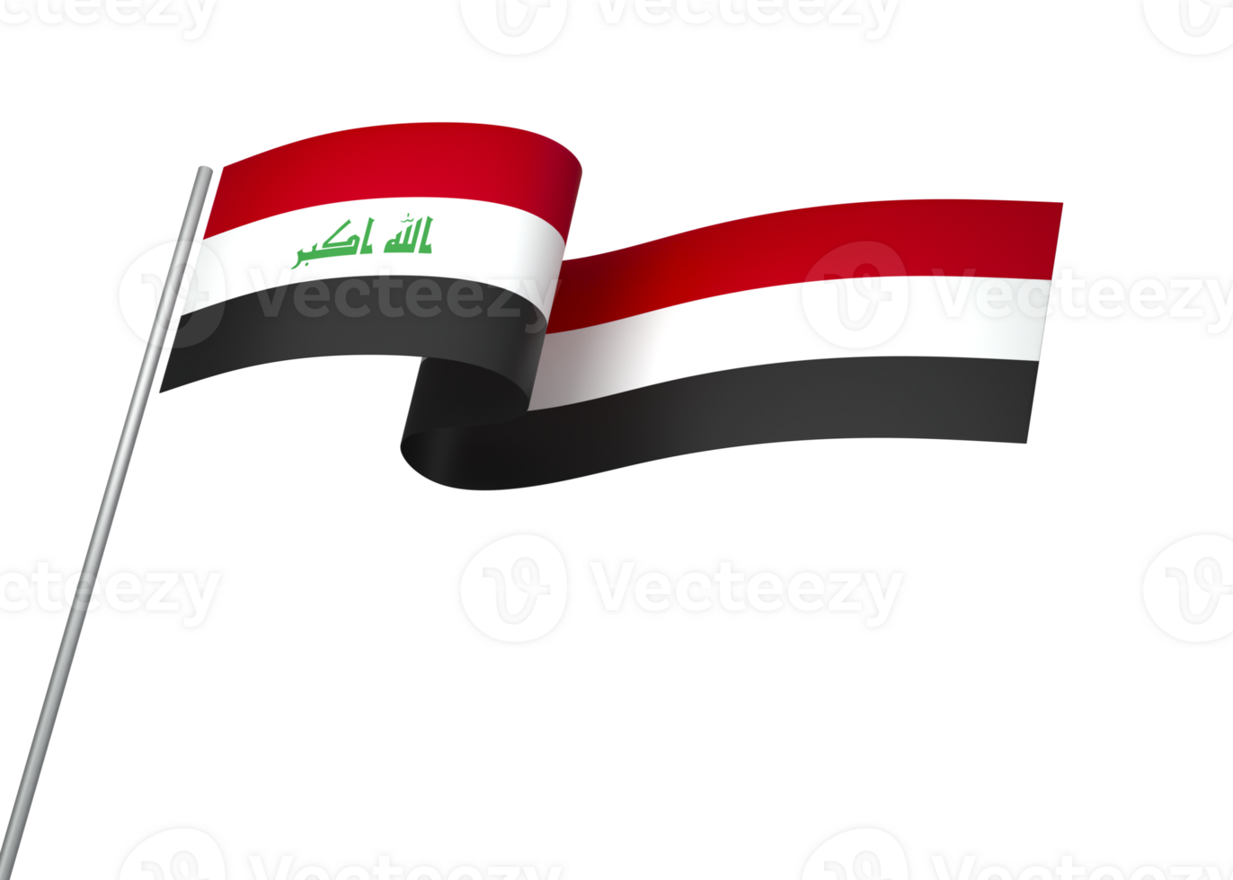 Iraq flag element design national independence day banner ribbon png
