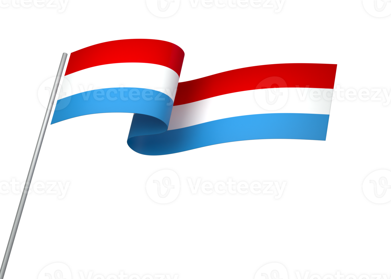 Luxembourg flag element design national independence day banner ribbon png
