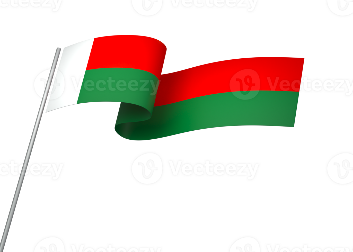 Madagascar flag element design national independence day banner ribbon png