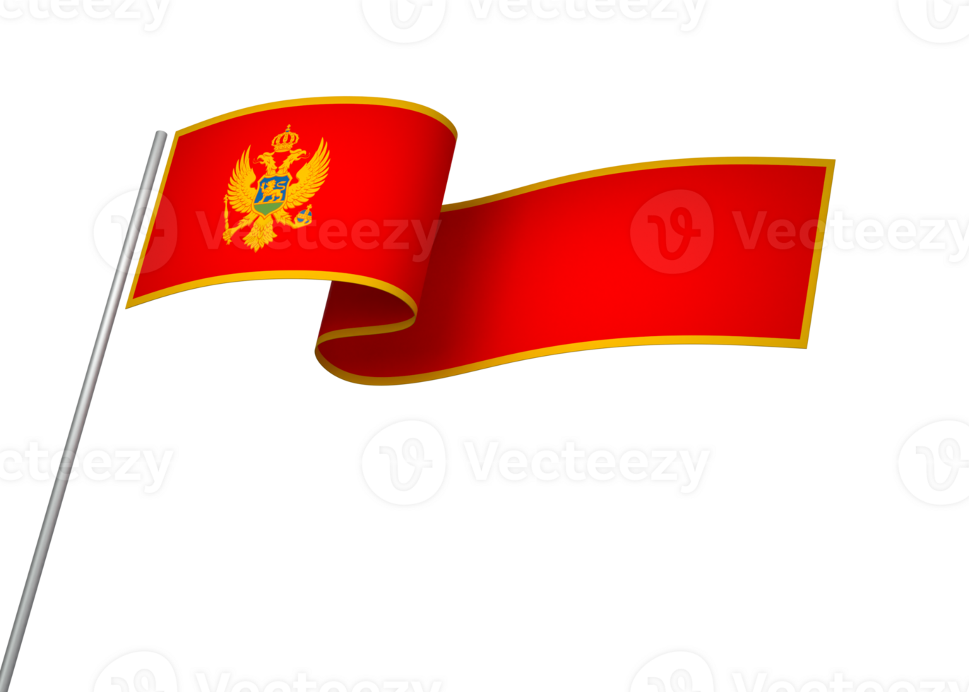 Montenegro flag element design national independence day banner ribbon png