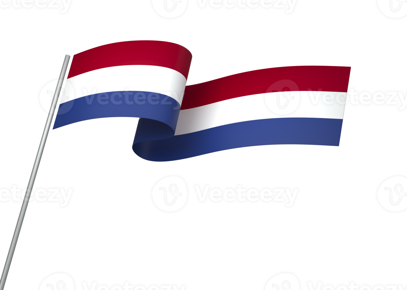 Netherlands flag element design national independence day banner ribbon png