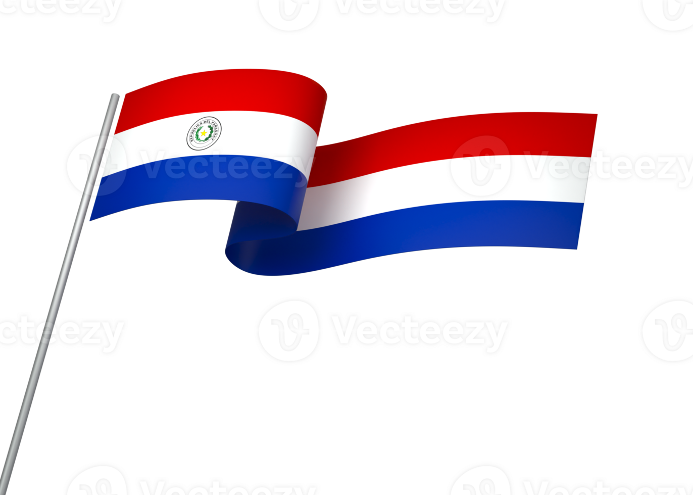 Paraguay flag element design national independence day banner ribbon png