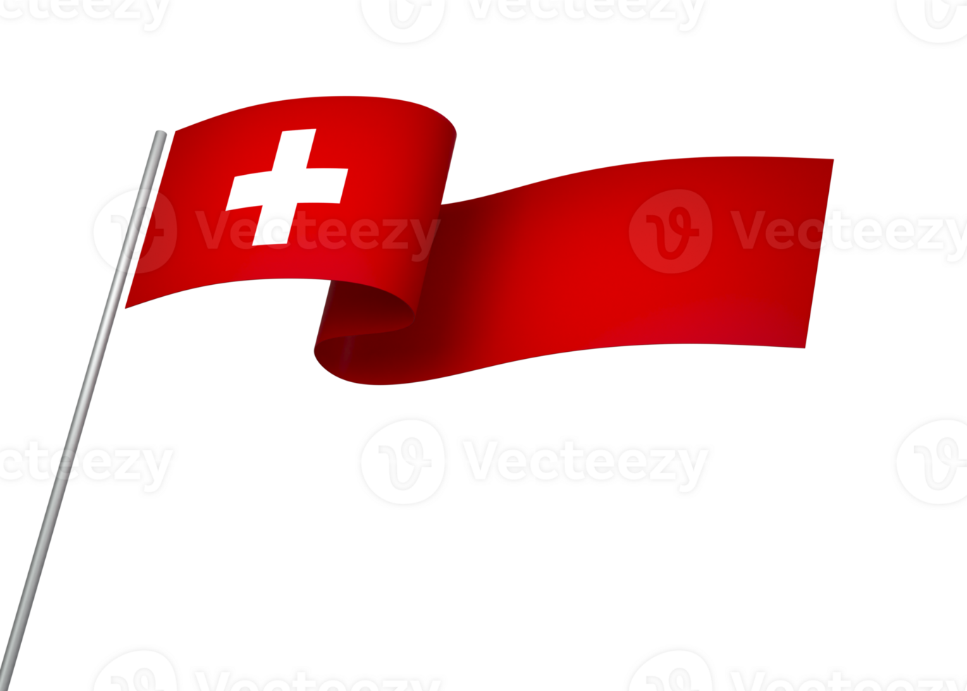 Switzerland flag element design national independence day banner ribbon png