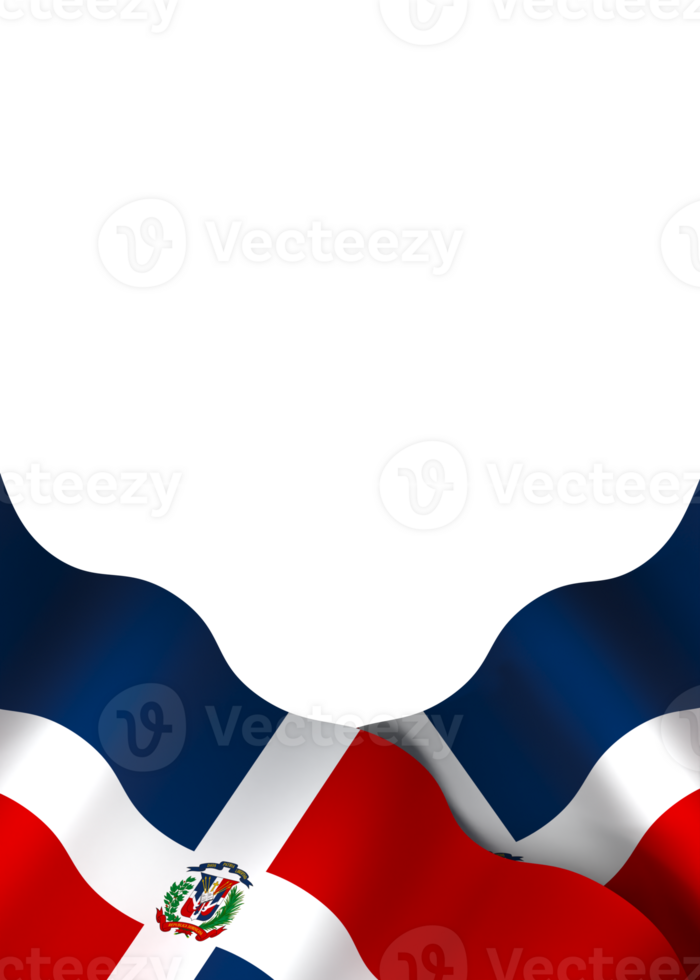 Dominican Republic flag element design national independence day banner ribbon png