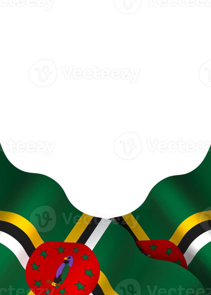 Dominica flag element design national independence day banner ribbon png