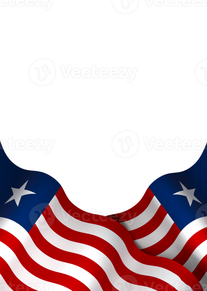 Liberia flag element design national independence day banner ribbon png