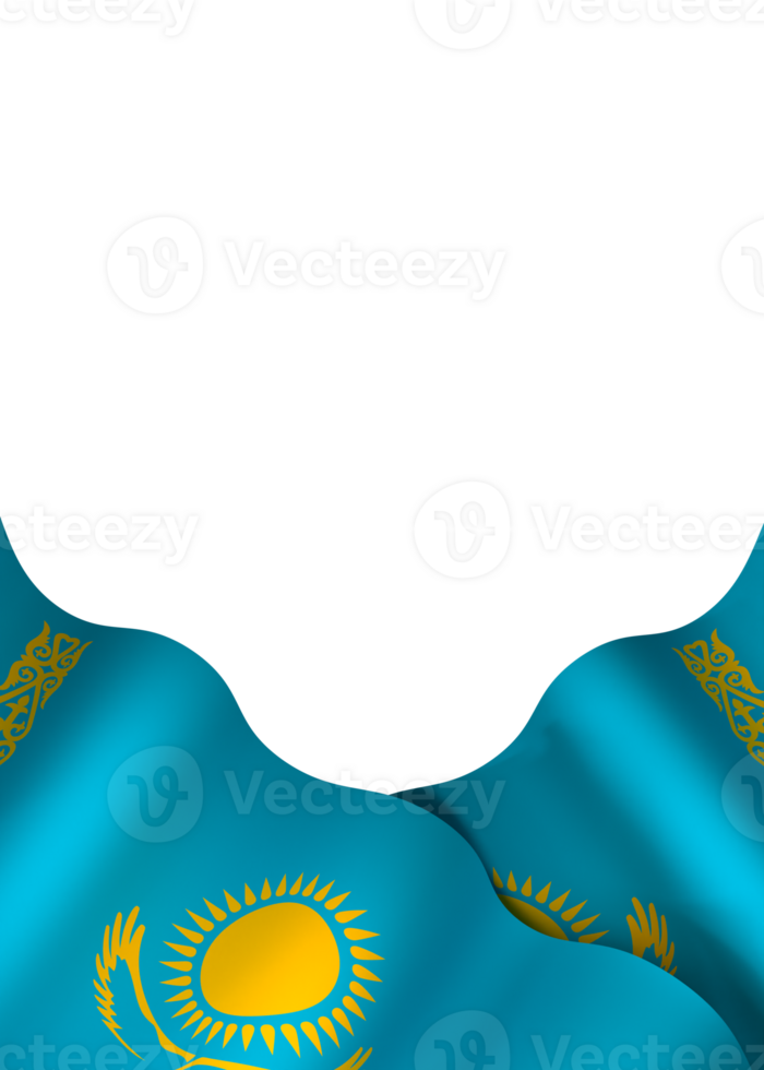 Kazakhstan flag element design national independence day banner ribbon png