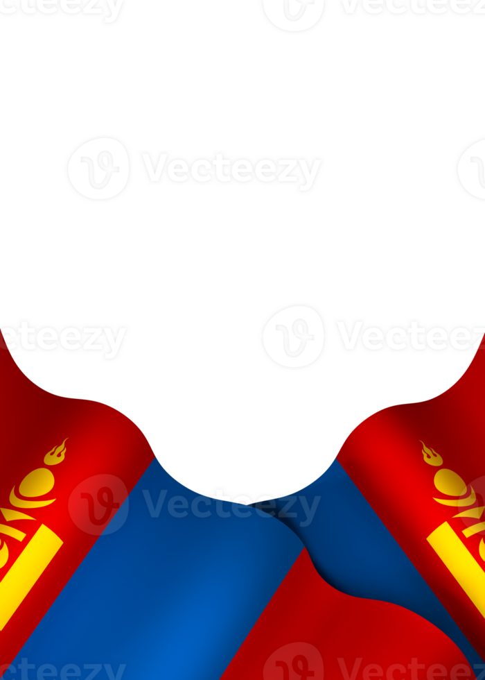 Mongolia flag element design national independence day banner ribbon png
