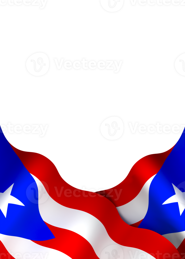 Puerto Rico flag element design national independence day banner ribbon png