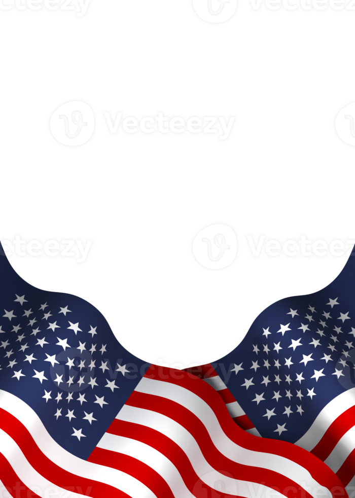 United States flag element design national independence day banner ribbon png