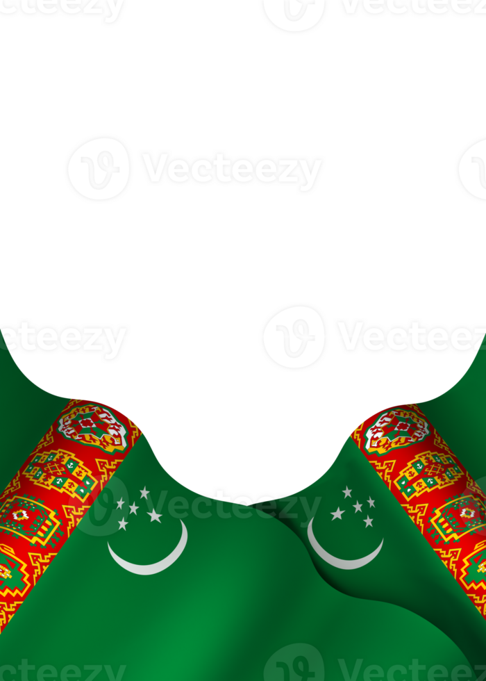 Turkmenistan flag element design national independence day banner ribbon png