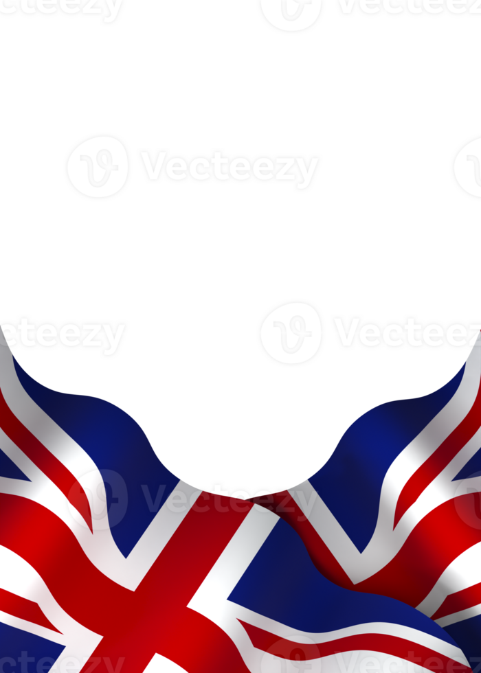 United Kingdom flag element design national independence day banner ribbon png
