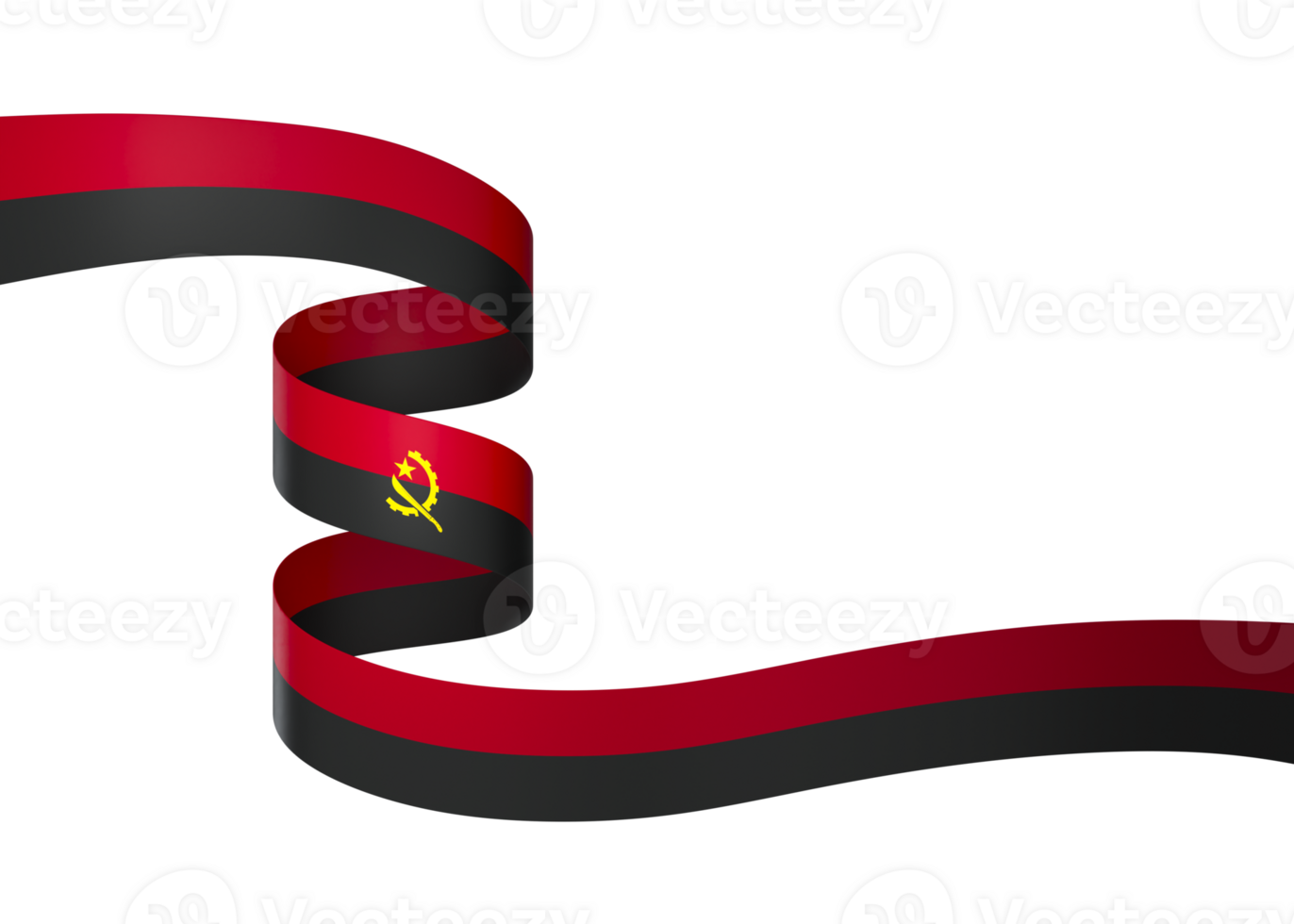 Angola flag element design national independence day banner ribbon png
