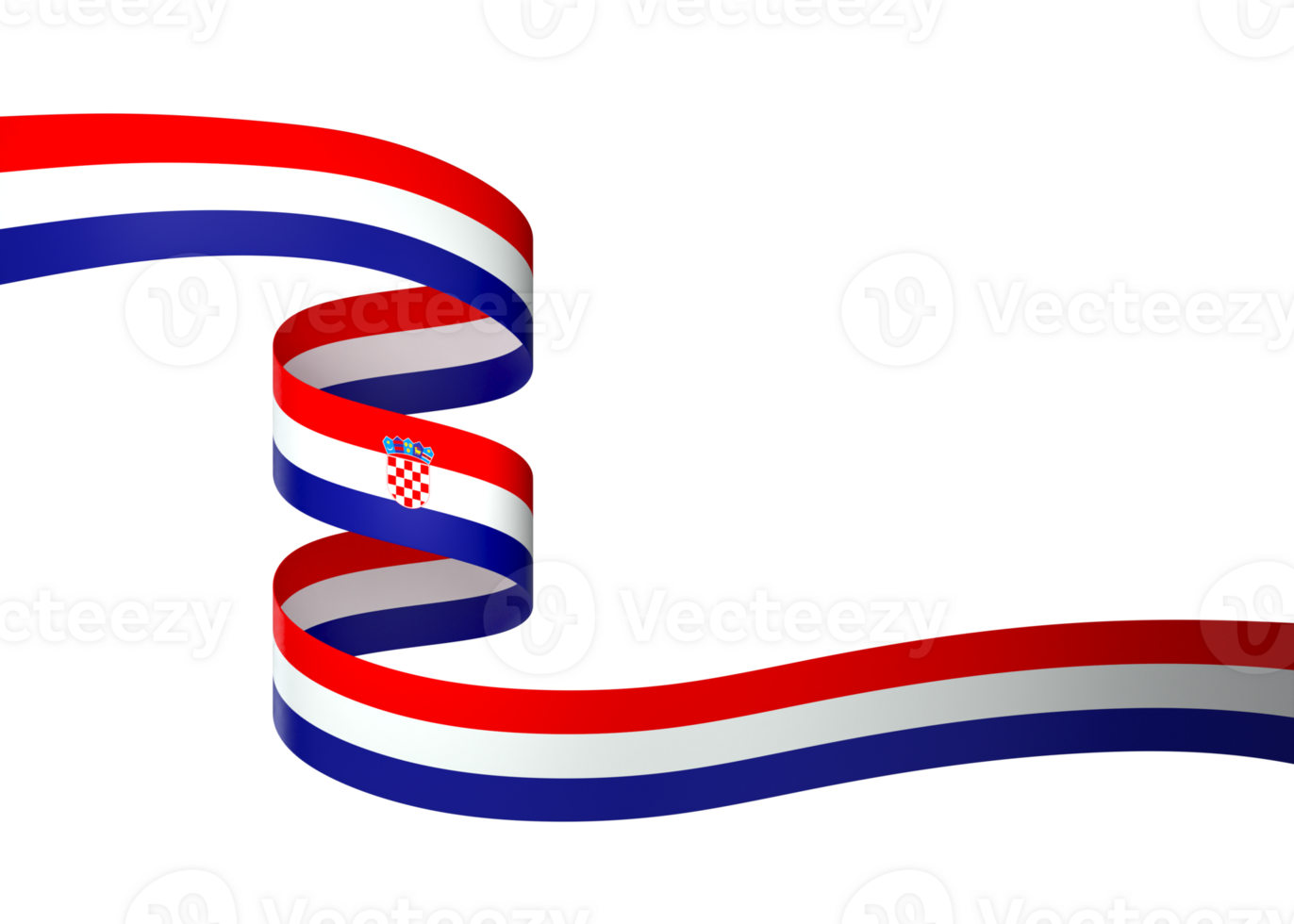 Croatia flag element design national independence day banner ribbon png